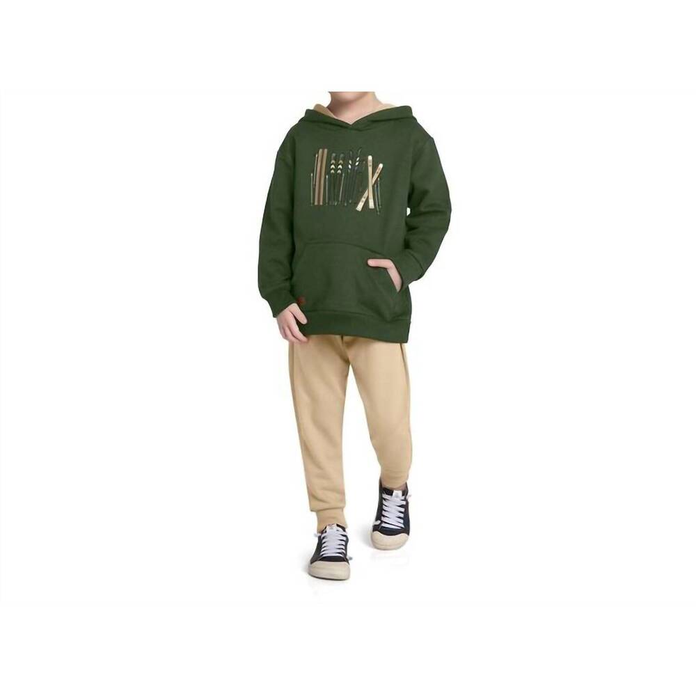 NEW MILON kid's 2-piece hoodie sweats set in green